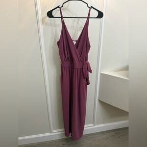 Kaileigh purple/pink V-Neck Jumpsuit